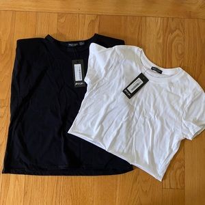 Nasty gal T-shirt and should pad tank